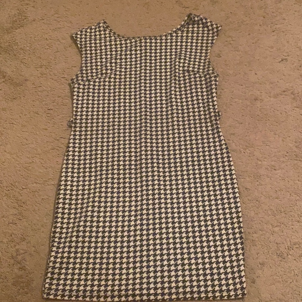 Houndstooth mini dress
